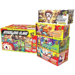 ATTACK OF THE CLANS | 8x12x7-1/4"| 255sec | 1/4 | 500GRAM FOUNTAIN ASSORTMENT