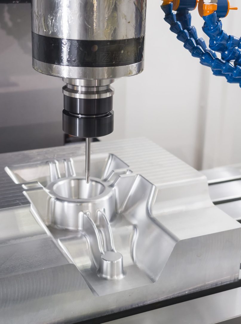 machining precision part by CNC machining center