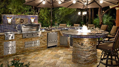 Built-In BBQ Island